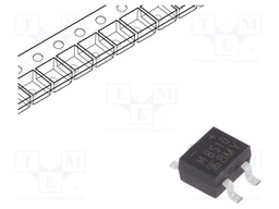 Single-phase bridge rectifier; Urmax: 1kV; If: 0.8A; Ifsm: 35A; MBS