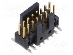 Connector: pin strips; male; PIN: 16; 1.27mm; gold flash; SMT