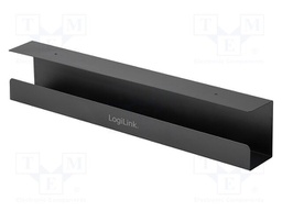 Cable box; black; W: 114mm; L: 600mm; polyester; H: 76mm