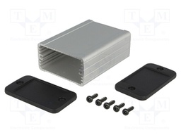 Enclosure: with panel; 1457; X: 59mm; Y: 80mm; Z: 31mm; aluminium