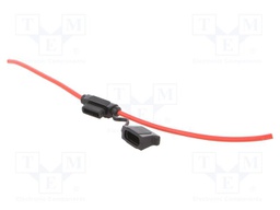 Fuse holder; 30A; on cable; Leads: cables; Contacts: brass; Mat: PVC