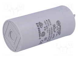 Capacitor: motors, run; 30uF; 475VAC; Ø45x92mm; -25÷85°C; ±5%