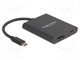 Adapter; DisplayPort socket,USB C socket,USB C plug; 0.13m