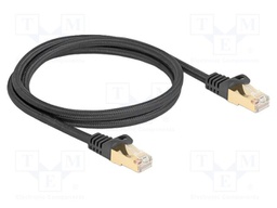 Patch cord; S/FTP; Cat: 6a; RJ45 plug,both sides; 1m; textile