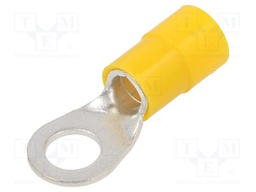 Tip: ring; M10; Ø: 11mm; 25mm2; crimped; for cable; insulated; tinned
