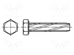 Screw; 5x12; Head: hexagonal; none; hardened steel; zinc; BN: 1221