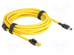 Patch cord; Cat: 6; Mini I/O Type 2 (D) plug,RJ45 plug; 5m; PVC