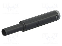 Connector: 4mm banana; socket; 19A; 1kV; black; nickel plated