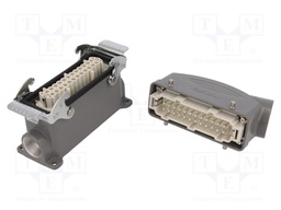 Connector: HDC; male + female; S-E; PIN: 24; 24+PE; size 24B; angled