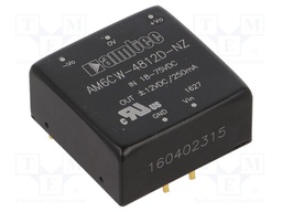 Converter: DC/DC; 6W; Uin: 18÷75V; Uout: 12VDC; Uout2: -12VDC; 1"x1"