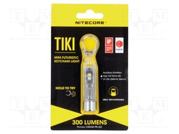 Torch: LED keyring; IP66; 1lm,15lm,60lm,300lm; No.of diodes: 3