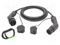 Cable; Type 2,both sides; 5m; single-phase; 32A; 230V; IP55; 7.2kW