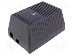Enclosure: for power supplies; X: 97mm; Y: 137mm; Z: 67mm; ABS; black