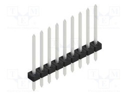 Connector: pin strips; pin header; male; PIN: 9; 2mm; THT; 1x9; 100V