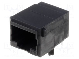 Socket; RJ45; PIN: 8; Cat: 5e; low profile; Layout: 8p8c; THT; on PCBs