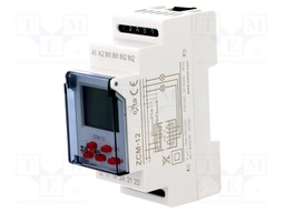 Programmable time switch; Range: 24h / 7days; DPDT; 230VAC; DIN