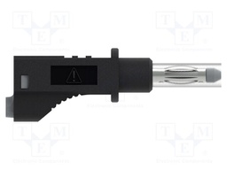 Test lead; 36A; banana plug 4mm,both sides; Len: 2m; black