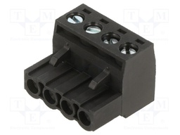 5.08MM EURO PLUG RA BLK 4CKT