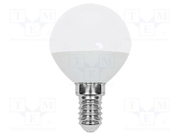 LED lamp; white warm; E14; 220÷240VAC; 320lm; P: 3.7W; 180°; 3000K