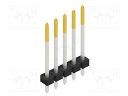 Connector: pin strips; pin header; male; PIN: 5; 2.54mm; THT; 1x5