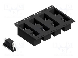 Connector: pin strips; pin header; male; PIN: 16; 2.54mm; SMT; 2x8