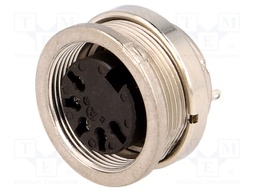 Connector: M16; female; for panel mounting,rear side nut; IP40