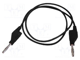 Test lead; Imax: 3A; Len: 1m; with 4mm axial socket; black; 30VAC