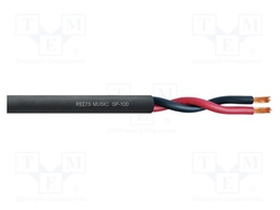 Wire: loudspeaker cable; 2x1.5mm2; stranded; Cu; black; PVC
