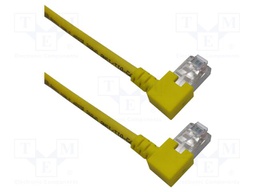 Patch cord; F/UTP; Cat: 6; RJ45 left angled plug,both sides; Cu