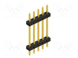 Connector: pin strips; pin header; male; PIN: 5; 2mm; THT; 1x5; 100V