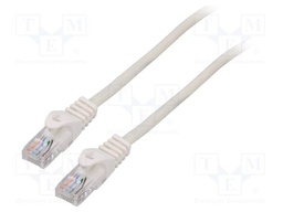 Patch cord; U/UTP; 5e; stranded; CCA; PVC; white; 20m; 26AWG; Cores: 8