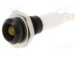 Indicator: LED; recessed; Cutout: Ø9mm; for PCB; brass; ØLED: 5mm