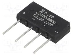 Bridge rectifier: single-phase; Urmax: 600V; If: 3.7A; Ifsm: 150A
