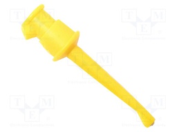 Clip-on probe; hook type; 5A; yellow; Contacts: beryllium copper