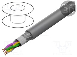 Wire: control cable; SUPER-PAAR-TRONIC-C-PUR; 3x2x1mm2; PUR; grey