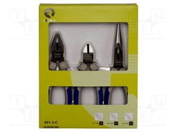 Kit: pliers; side,universal,elongated; 3pcs.