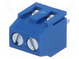 PCB terminal block; angled 90°; 3.5mm; ways: 2; on PCBs; 1.5mm2