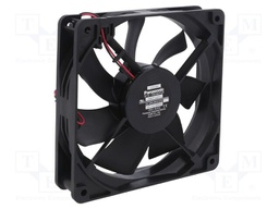 Fan: DC; axial; 12VDC; 120x120x25mm; 114m3/h; 30dBA; ball bearing