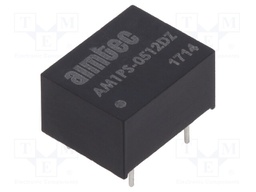 Converter: DC/DC; 1W; Uin: 4.5÷5.5V; Uout: 12VDC; Uout2: -12VDC; DIP8