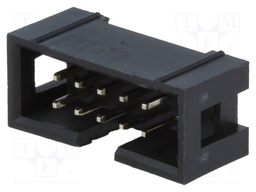 Socket; IDC; male; PIN: 10; straight; THT; gold-plated; 2.54mm