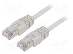 Patch cord; F/UTP; 5e; stranded; CCA; PVC; grey; Len: 10m; 26AWG