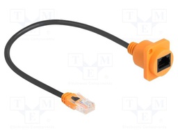 Extender Ethernet; U/UTP; Cat: 5e; RJ45 socket,RJ45 plug; 0.3m