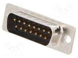 D-Sub; PIN: 15; male; soldering; for cable; gold flash