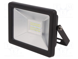 Lamp: LED flood light; 6500(typ)K; IP65; Body: black; 20W; 230VAC