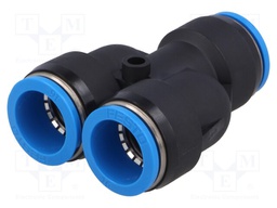 Tee fitting; plug-in; -95÷6bar; Mat: polymer; Y type branch; 16mm