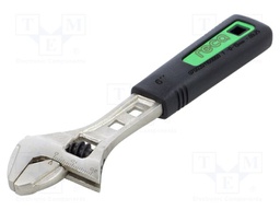 Wrench: adjustable; Overall len: 160mm; anti-slip grip