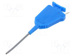 Clip-on probe; pincers type; 1A; 60VDC; blue; 0.8mm; 30VAC