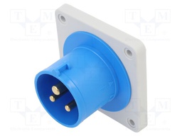 Connector: AC supply 3-phase; socket; male; 16A; 230VAC; IEC 60309
