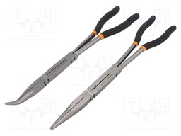 Kit: pliers; Pcs: 2; half-rounded nose,elongated