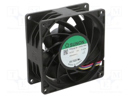 Fan: DC; axial; 12VDC; 92x92x38mm; 235m3/h; 62.9dBA; ball; 9300rpm